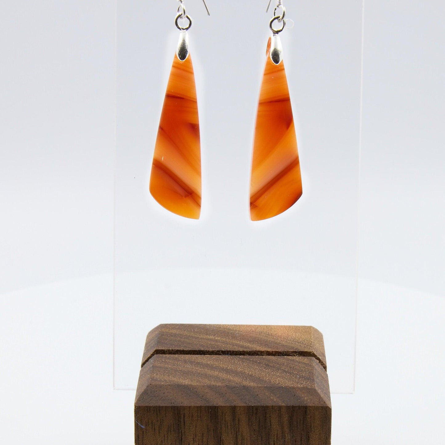 Earrings - Carnelian - 925 Silver Hooks - C1 - Beaunique Boutique