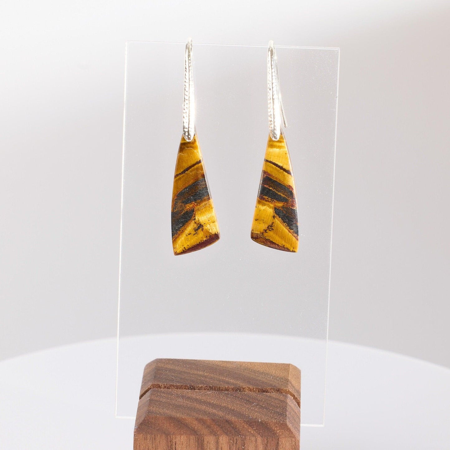 Earrings - Tigers Eye - 925 Silver Hardware - TE1 - Beaunique Boutique