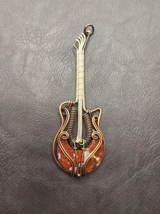 Wire Wrapped guitar with agate stone - SG1 - Beaunique Boutique