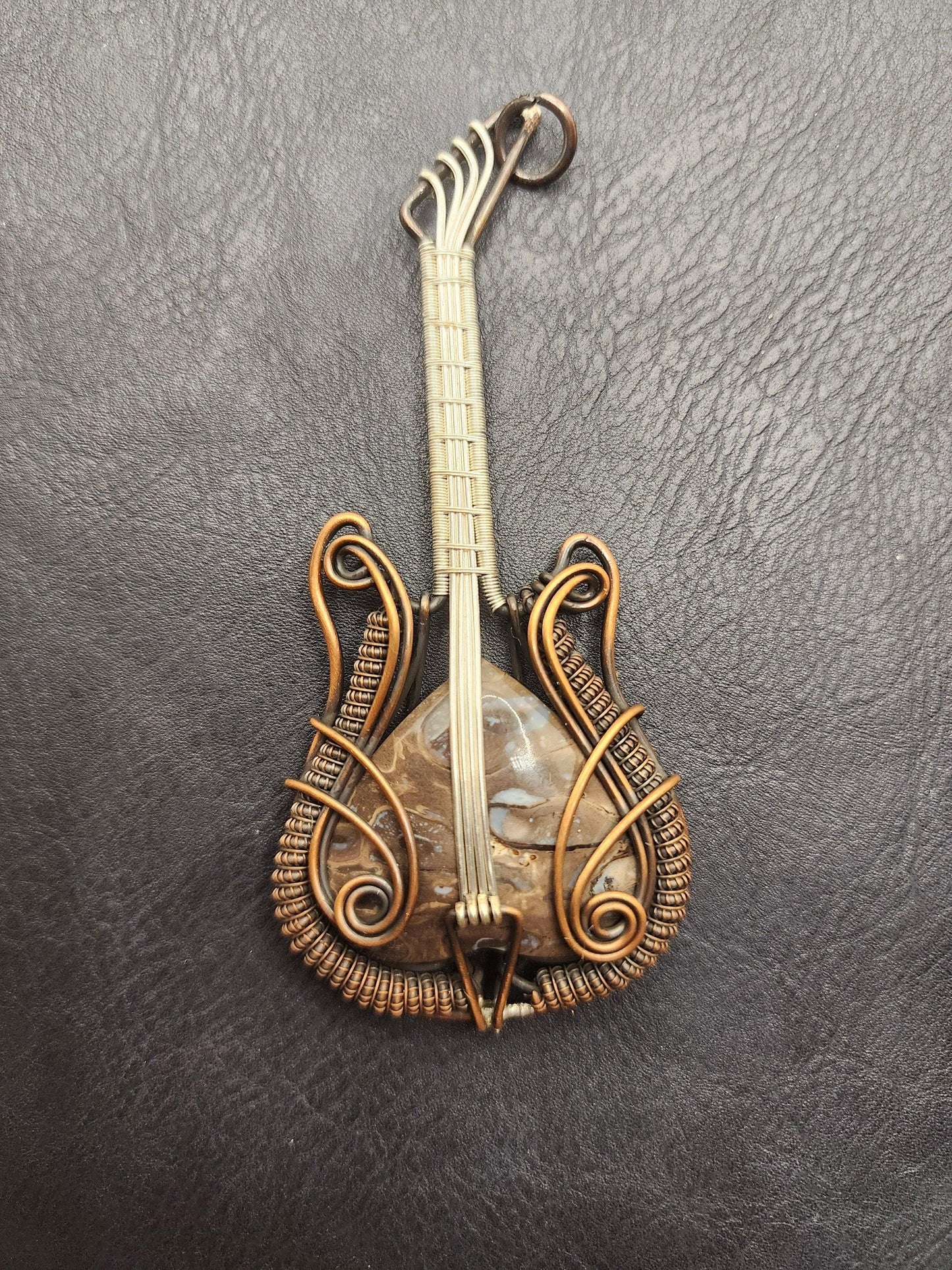 Wire Wrapped guitar with Jasper stone - Beaunique Boutique