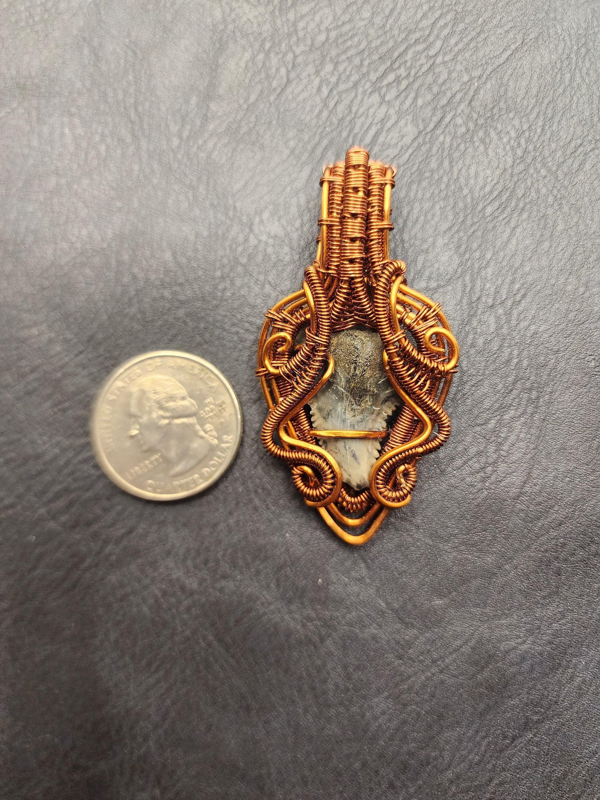 Wire Wrapped Shark Tooth - ST8 - Beaunique Boutique